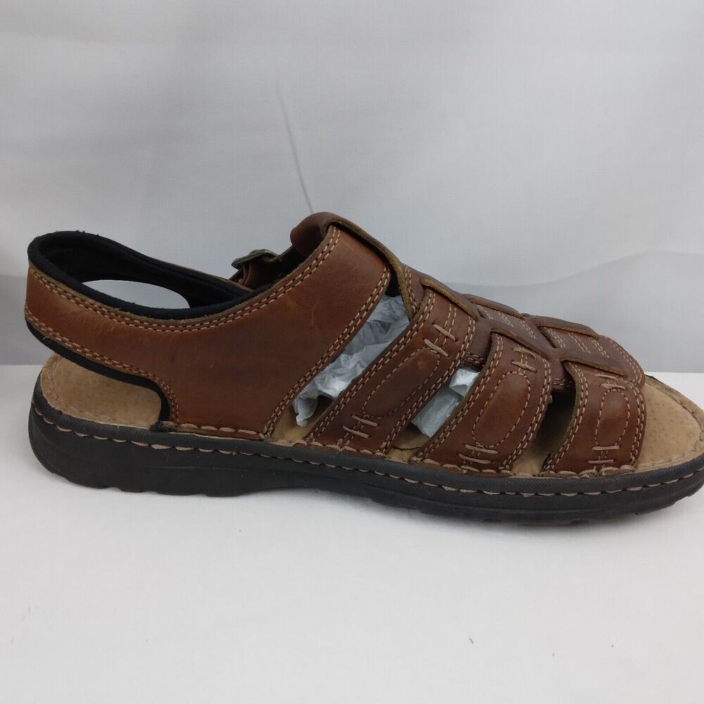Journeys Fisherman Open Toe Sandals Brown Leather Y2K 90s Shoes Mens Size 10 M - Picture 10 of 13
